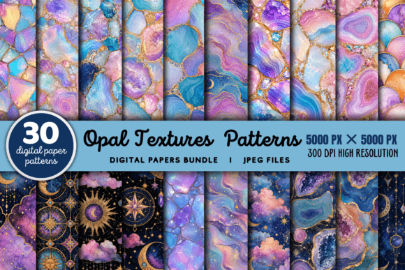 Download Opal Textures Patterns Bundle - Patterns Collection